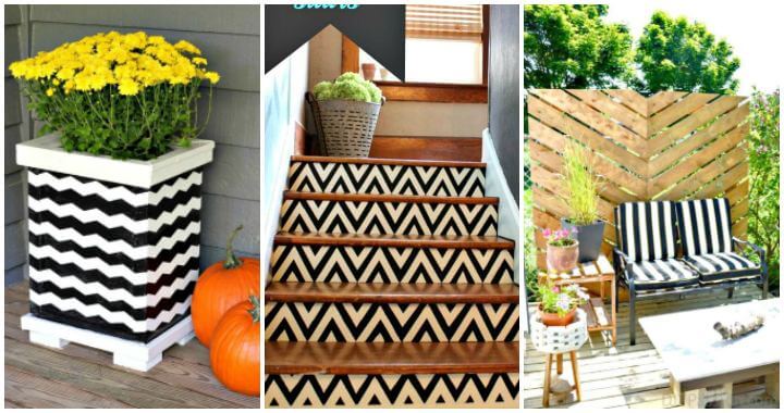 25 DIY Craft and Home Decor Ideas with Chevron Pattern, DIY Home Decor Projects, DIY Craft Ideas, DIY Projects, DIY Ideas, Chevron Projects and Crafts