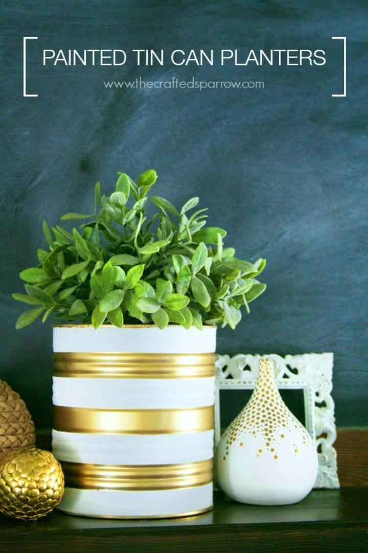 Awesome DIY Painted Tin Can Planters