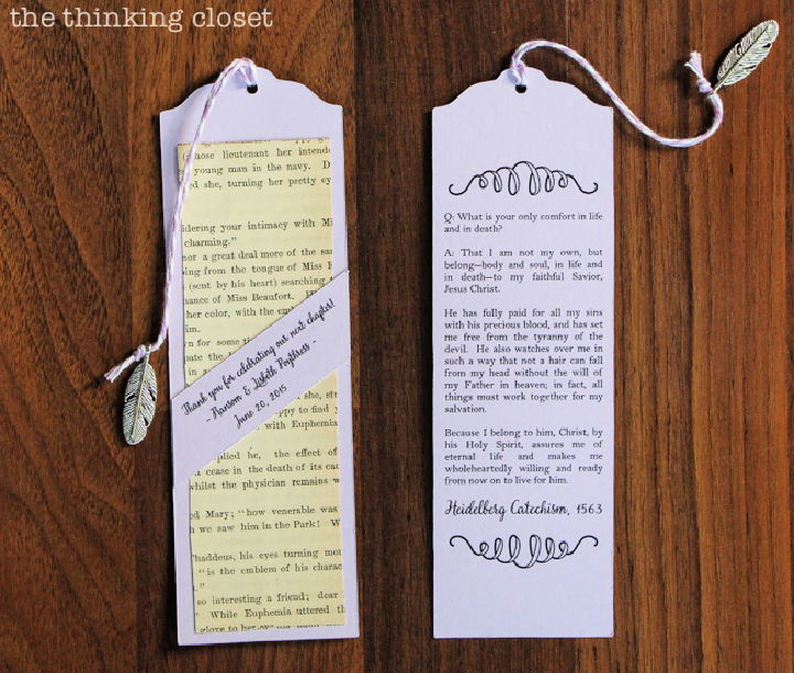 Bookmark Wedding Favor
