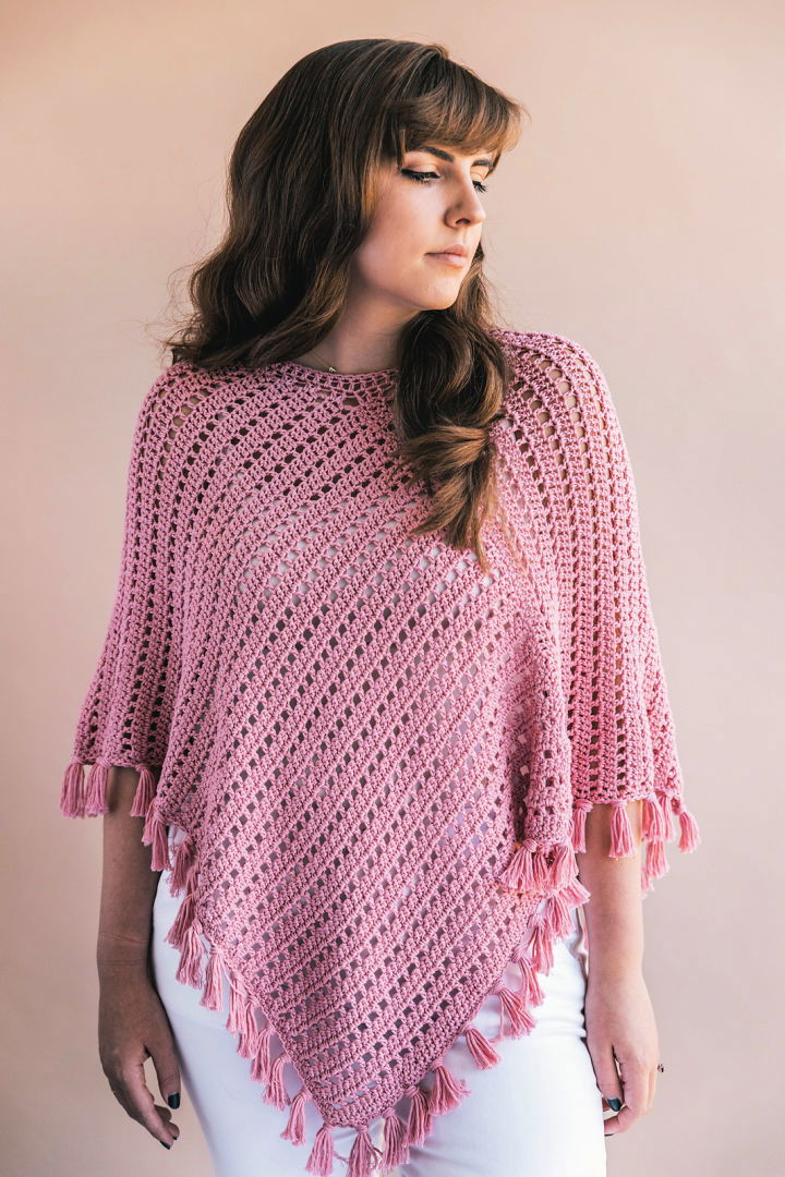 Crochet Ava Fringed Poncho Pattern