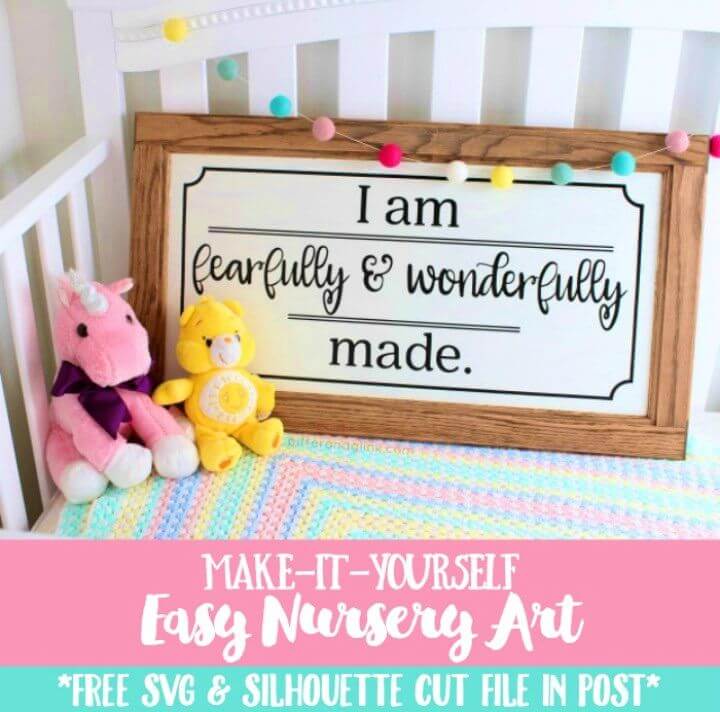 DIY Nursery Art From Cabinet Door