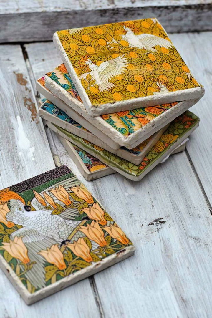 DIY Tile Coasters and Tile Planters