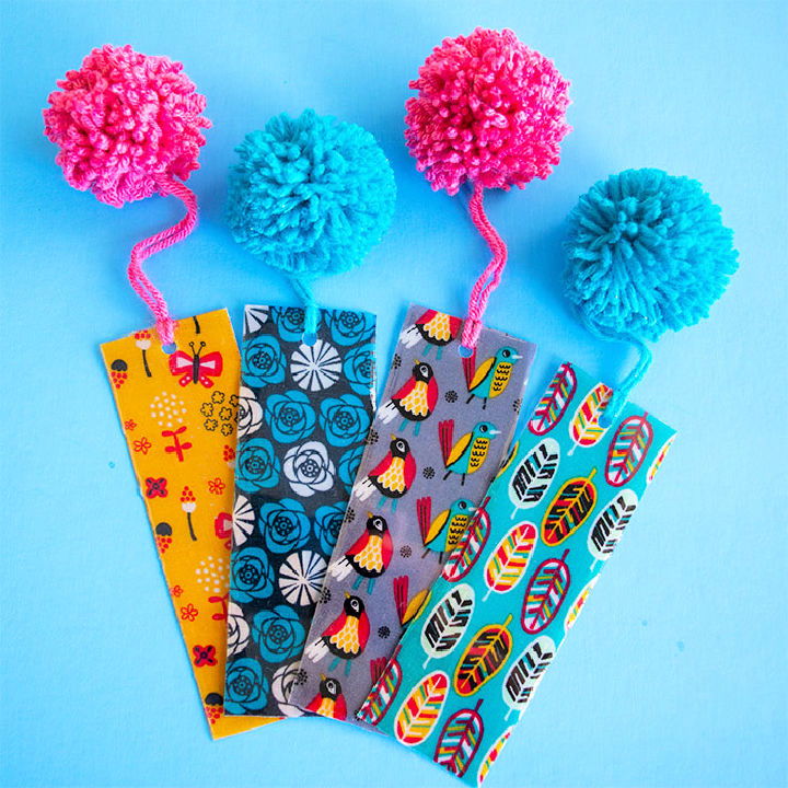 Easy DIY Resin Coated Fabric Bookmarks