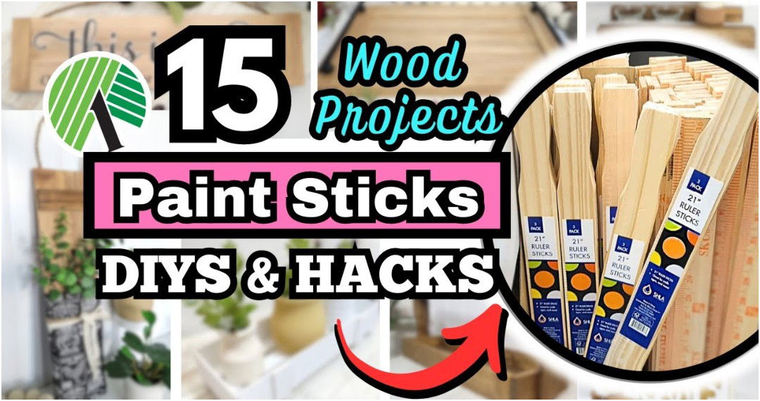easy paint stick crafts and projects to make