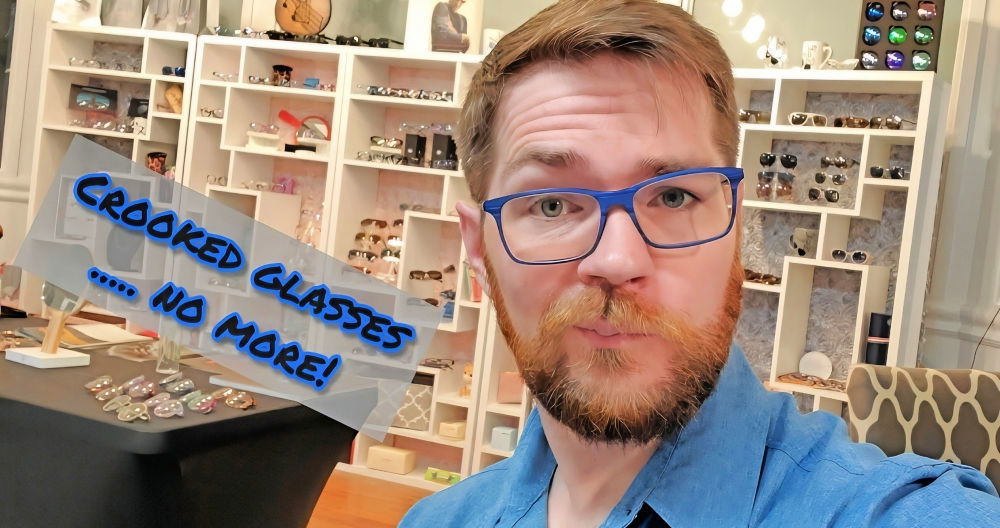 fix crooked glasses nose pads