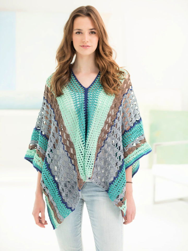 Free Crochet Clement Canyon Poncho Pattern