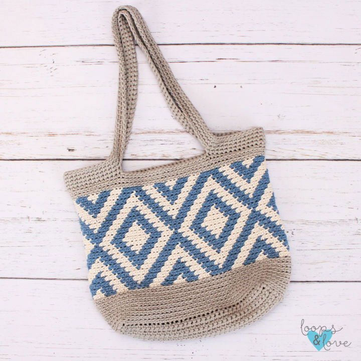 Free Crochet Diamond Tote Pattern