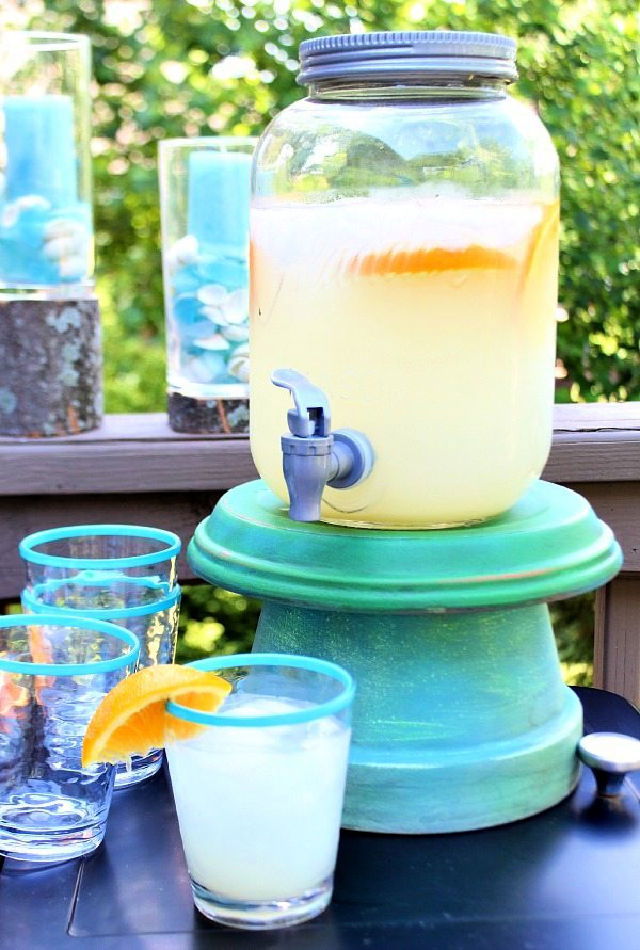 Homemade Clay Pots Dispenser Stand