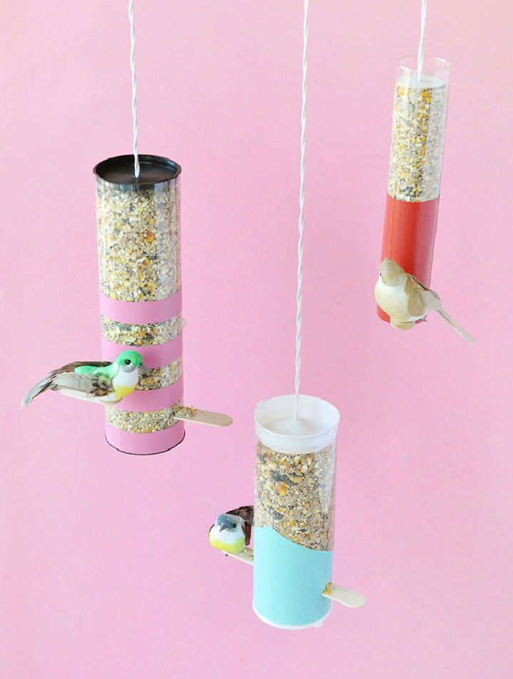 Homemade Colorblock Bird Feeder