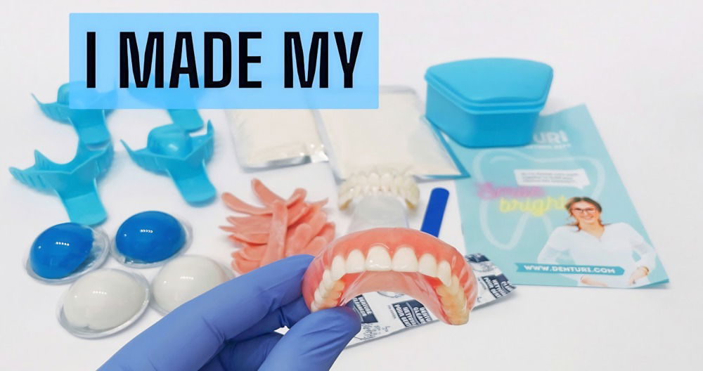 homemade full upper and lower dentures
