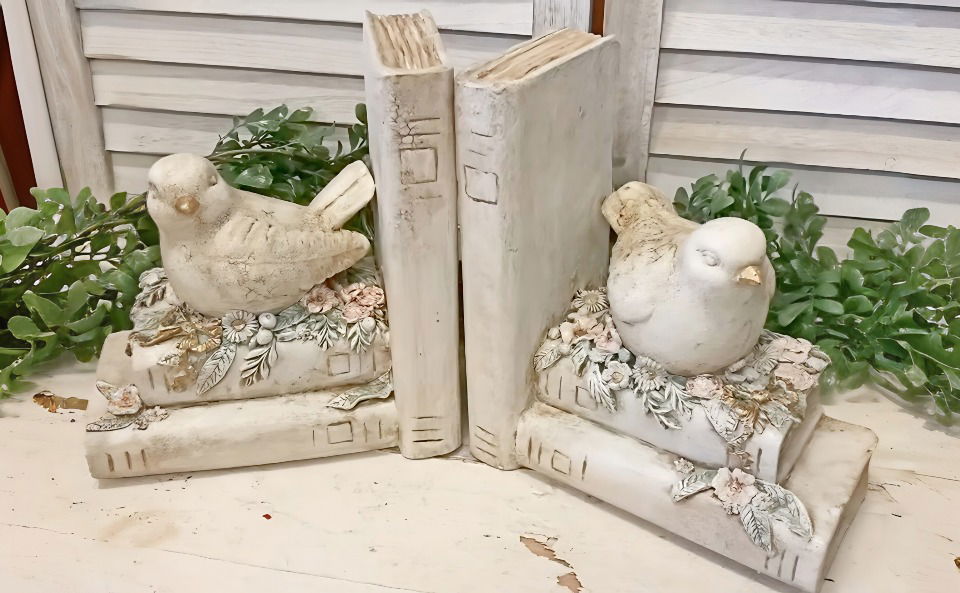 how to make bird bookends