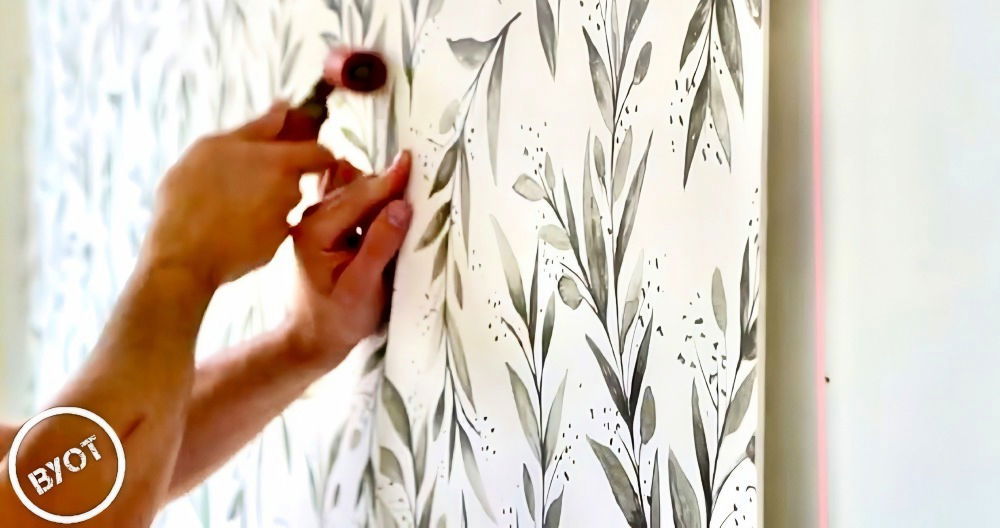 install your own wallpaper on painted wall
