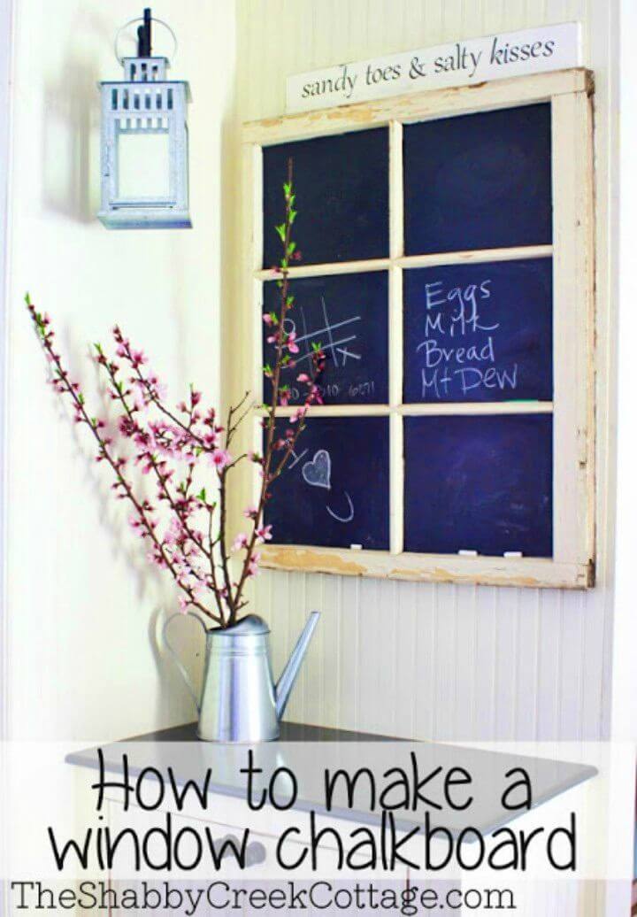 Make a Chalkboard Out of an Old Window