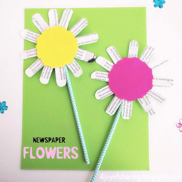 Making a Newspaper Flower