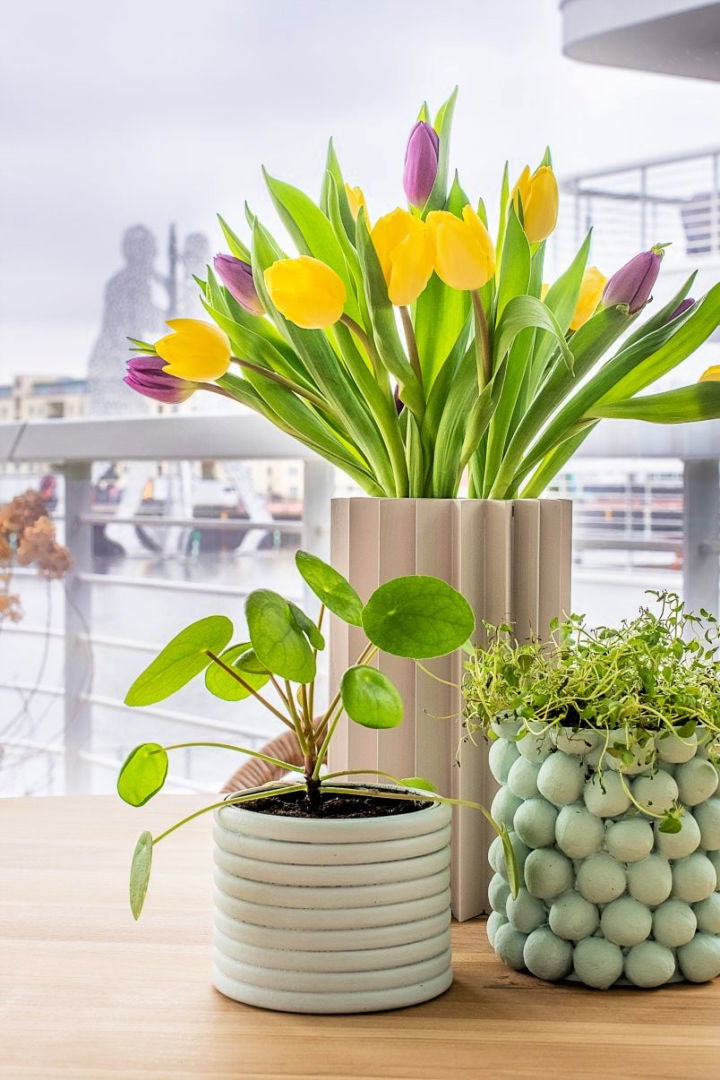 Modern DIY Geometric Plant Pots