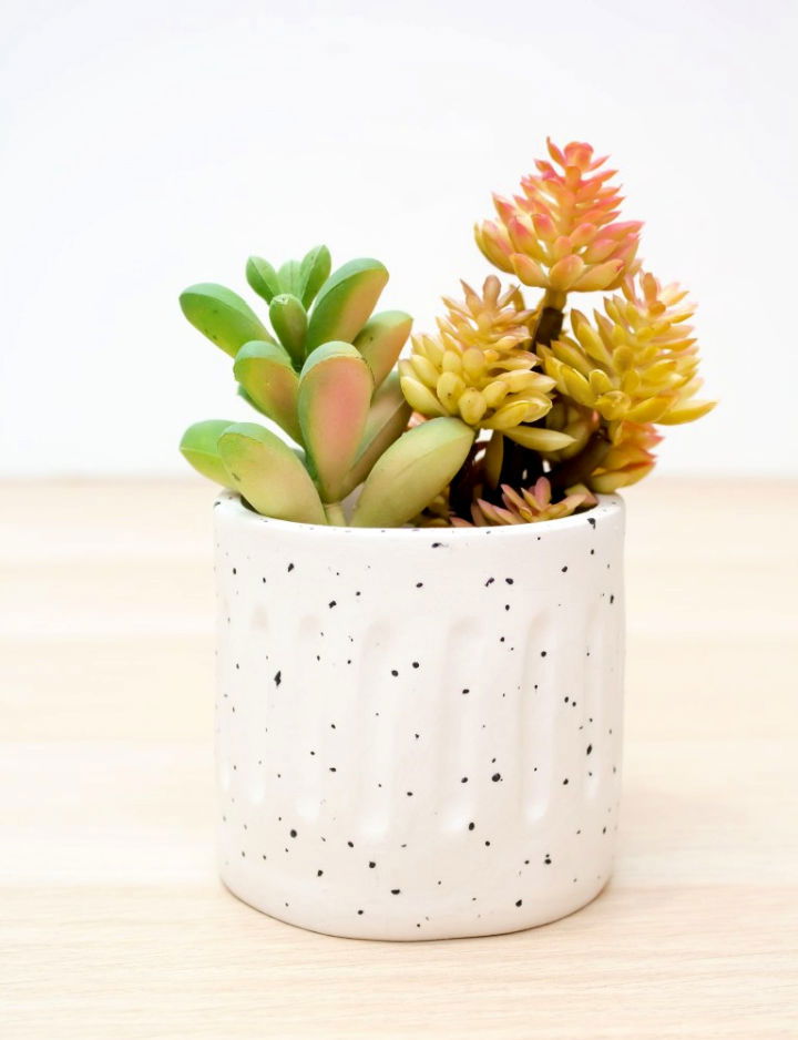 Modern DIY Mini Air Dry Clay Pot