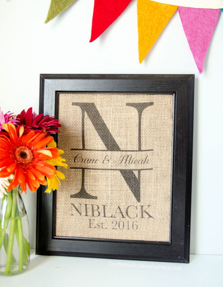 Monogram Wedding Gift Idea