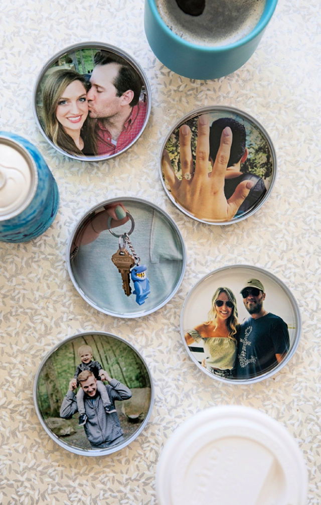 Photo Mason Jar Lid Coaster Gifts