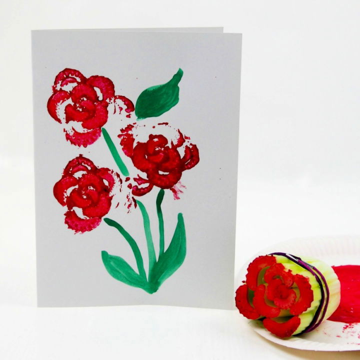 Printing Flowers With Celery Stalks