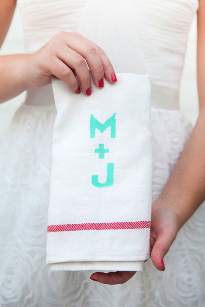 Silk Screen Tea Towel Favor Ideas