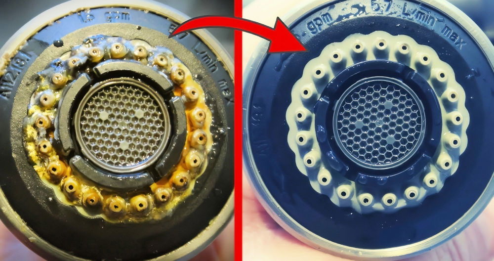 simple and easy to clean a shower head