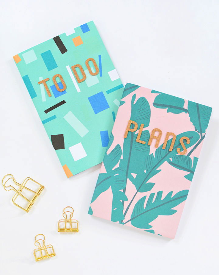 Simple DIY Gift Wrap Notebook Cover