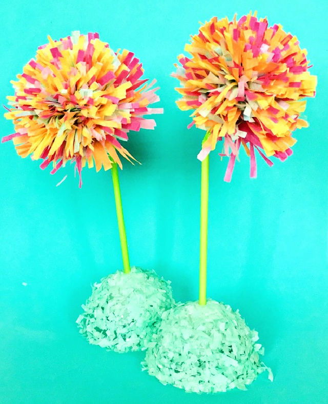 Spring Tissue Paper Fringe Flower