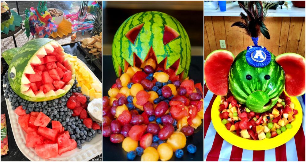 easy watermelon carving ideas and decorations for party